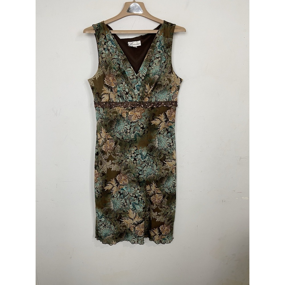 Dress Barn Womens Dress 10 Y2K Retro VTG Fairy Floral Empire Waist Phoebe Buffay